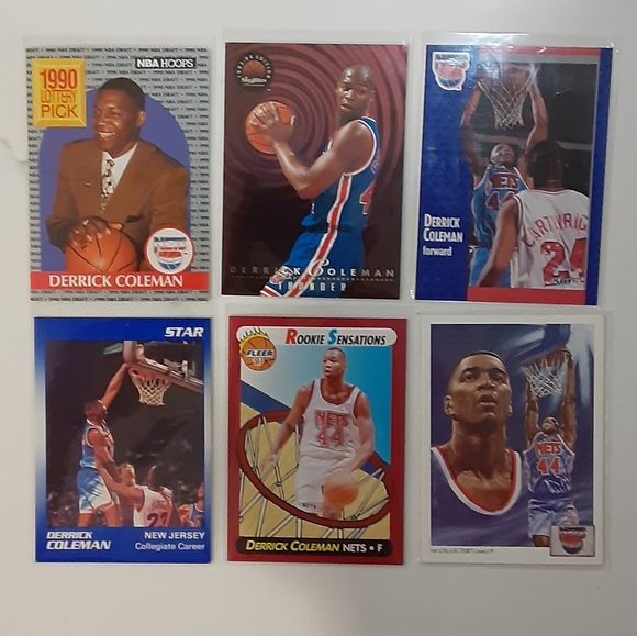 DERRICK COLEMAN BASKETBALL CARDS